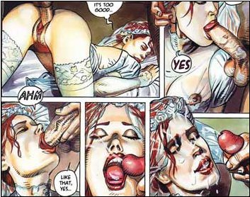 Comic of bride sucking and fucking